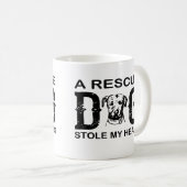 愛をくれた保護犬 愛犬家デザイン コーヒーマグカップ (正面右)