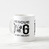 愛をくれた保護犬 愛犬家デザイン コーヒーマグカップ (正面左)