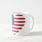 愛をこめたアメリカ国旗のマグカップ コーヒーマグカップ (正面右)