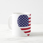 愛をこめたアメリカ国旗のマグカップ コーヒーマグカップ (正面左)
