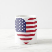 愛をこめたアメリカ国旗のマグカップ コーヒーマグカップ (中央)