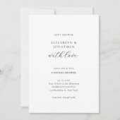 愛をたくさん注いで シンプル カップルシャワー 招待状 (正面)