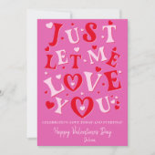 愛をただ愛して ピンクハート バレンタインデー シーズンカード (正面)