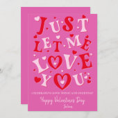 愛をただ愛して ピンクハート バレンタインデー シーズンカード (正面/裏面)