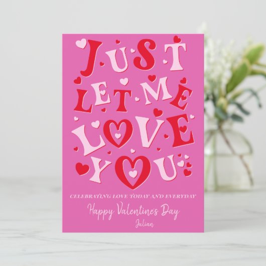 愛をただ愛して ピンクハート バレンタインデー シーズンカード (スタンド正面)