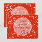 愛をもって行う 1 コリント 13 ポストカード (正面/裏面)