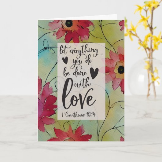 愛をもって行え。 カード (黄色い花)