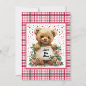 愛をもっとテディベア バレンタインデーの詩カード シーズンカード (正面)