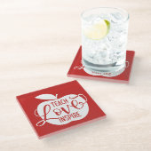 愛をインスパイア教えて下さい ガラスコースター (アングル)