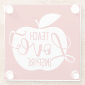 愛をインスパイア教えて下さい ガラスコースター (裏面)