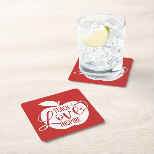 愛をインスパイア教えて下さい スクエアペーパーコースター (インサイチュ)