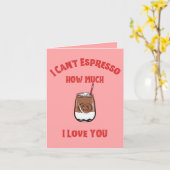 愛をエスプレッソで表現したい – コーヒー カード (黄色い花)