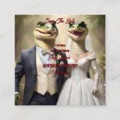 "愛をキャッチ！カエルのような結婚式の物語" エンクロージャーカード (正面)