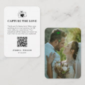 愛をキャプチャする最小のQRコードサイン エンクロージャーカード (正面/裏面)