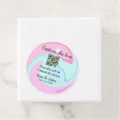 愛をキャプチャー QRスキャン マーブル ピンク ブルー ミックス フェイバータグ (インサイチュ)