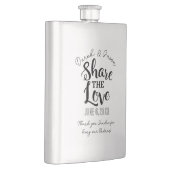 愛をシェアしよう ベストマン、ブライズメン、ギフトのアイデア ヒップ フラスク (右)