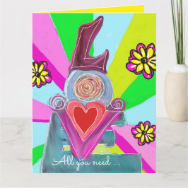 愛をシェアしよう…。愛の声をあなたとあなたの大切な人たちに。  必要なのは愛だけ…  カード