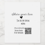 愛をシェアしよう QRコードをスキャンしてソーシャル情報を追加 ワインラベル (シングルラベル)