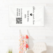 愛をシェアしよう QRコードをスキャンしてソーシャル情報を追加 横断幕 (インサイチュ)