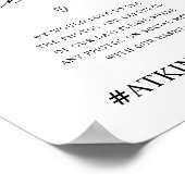 愛をシェアするソーシャルメディアウェディングハッシュタグ ポスター (角)