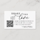 愛をシェアする写真アルバムQRコード エンクロージャーカード (正面)