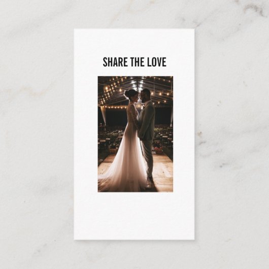 愛をシェア | QRコードでの写真共有 エンクロージャーカード (裏面)