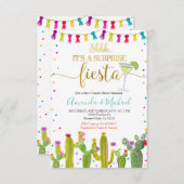 愛をタコで語ろう カップル 婚約 サボテン フィエスタ 招待状 (正面/裏面)