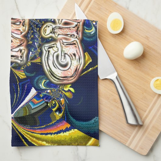 愛をパーソナライズ無限:私は私の女の子を愛する キッチンタオル (四つ折り)