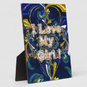 愛をパーソナライズ無限:私は私の女の子を愛する フォトプラーク (側面)