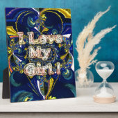 愛をパーソナライズ無限:私は私の女の子を愛する フォトプラーク (側面)
