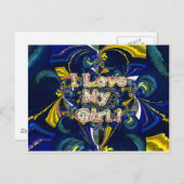 愛をパーソナライズ無限：私は私の女の子を愛する ポストカード (正面/裏面)