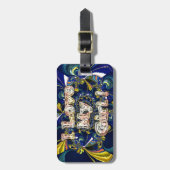 愛をパーソナライズ無限:私は私の女の子を愛する ラゲッジタグ (正面縦)