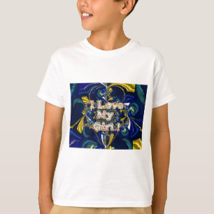 愛をパーソナライズ無限:私は私の女の子を愛する Tシャツ