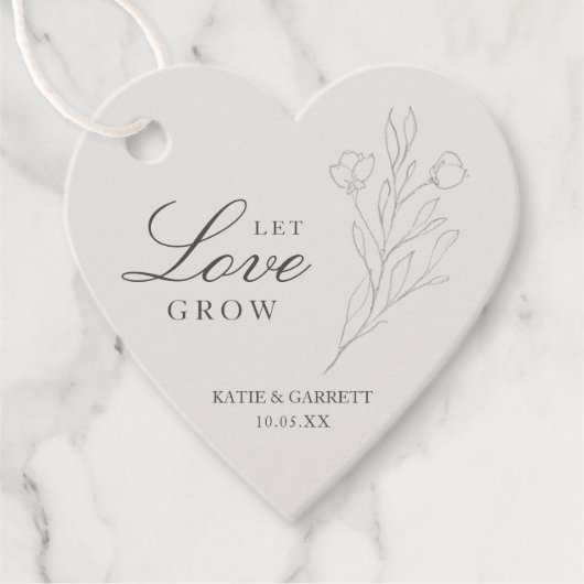 愛をフローラエレガントグレイ結婚ズ フェイバータグ (正面)