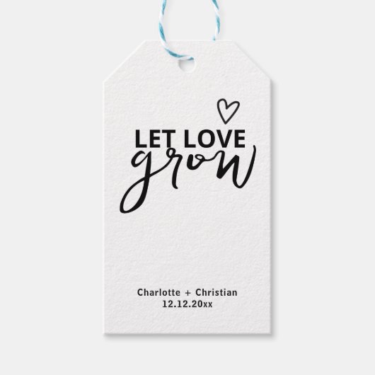 愛をミニマル化結婚する ギフトタグ (正面)