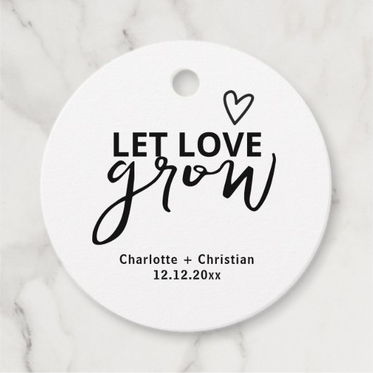 愛をミニマル化結婚する フェイバータグ (正面)