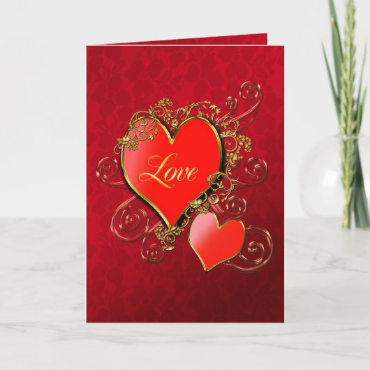 愛を与え示すハート シーズンカード (正面)