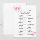 愛を世界に広げる 結婚式のゲーム カード (正面/裏面)