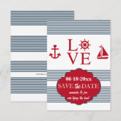 愛を乗せてセイル！大切な日を発表しよう 招待状 (正面/裏面)