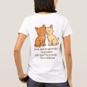 愛を代表する二匹の猫 Tシャツ (裏面)