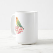 愛を伝えるインコのエモーショナルサポートバード コーヒーマグカップ (正面左)