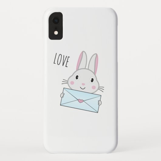 愛を伝えるウサギのラブレター Case-Mate iPhoneケース (裏面)
