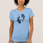 愛を伝えるジンベエザメペアのTシャツ Tシャツ (正面)