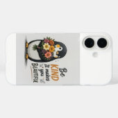 愛を伝えるペンギンのスマホケース | 花束を持つかわいいペンギン Case-Mate iPhoneケース (裏面 (横))