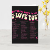 愛を伝える様々な表現 - レトロヒッピー バレンタイン カード (黄色い花)