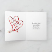 愛を伝える黄色いバラの花の特別なカード カード (内部)