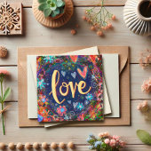 愛を伝える かわいいバレンタイン ハート ノートカード