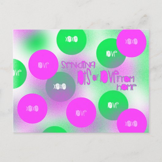 愛を何度も家から送り出す ポストカード (正面)