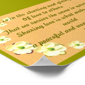 愛を分かち合う美しいポスター ポスター (角)