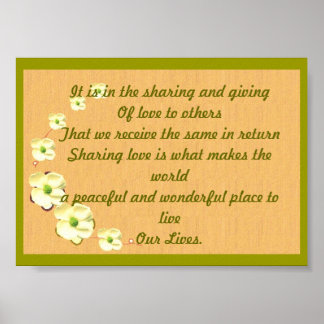 愛を分かち合う美しいポスター ポスター
